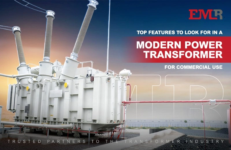 modern power transformer commercial use, power transformer for commercial buildings, OLTC distribution transformer feature, transformer maintenance and retrofit, commercial electrical transformer efficiency, genuine transformer spares EMR Global