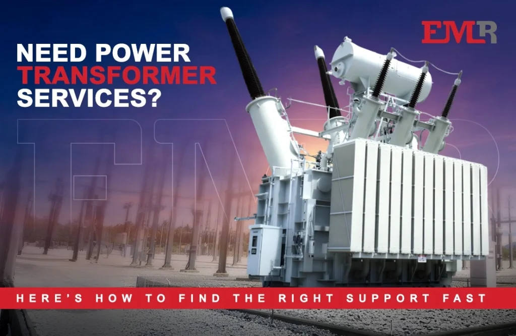 Power transformer installed in electrical substation with professional transformers & OLTC services including maintenance and testing for reliable voltage regulation and power system performance.