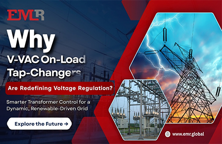 V-VAC on-load tap-changer technology by EMR for voltage regulation in modern power grids with transmission lines and substation equipment